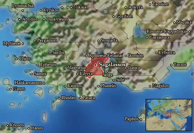 Map of Pisidia and its neighbours