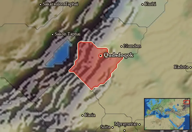 Map of Qudsdo and its neighbours