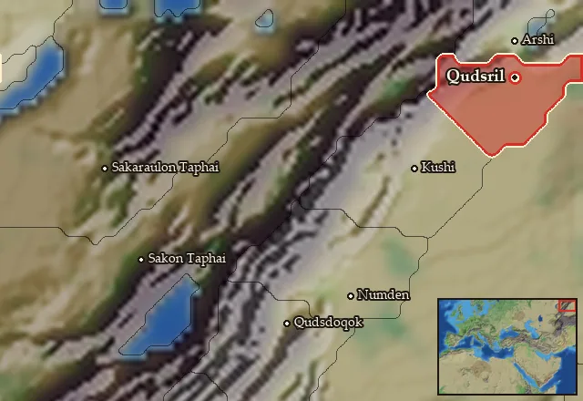 Map of Qudsrilqak and its neighbours