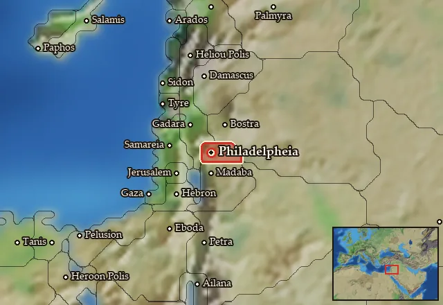 Map of Rabbat Amman and its neighbours