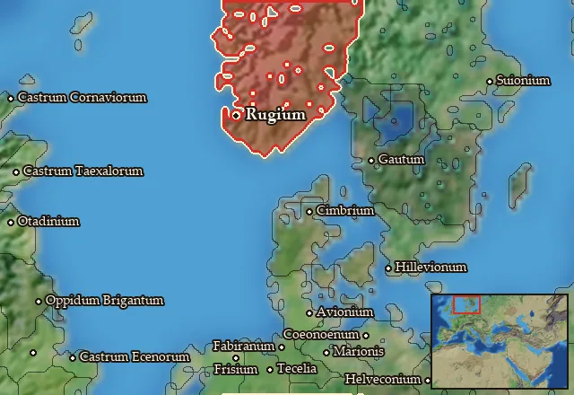 Map of Rugia and its neighbours