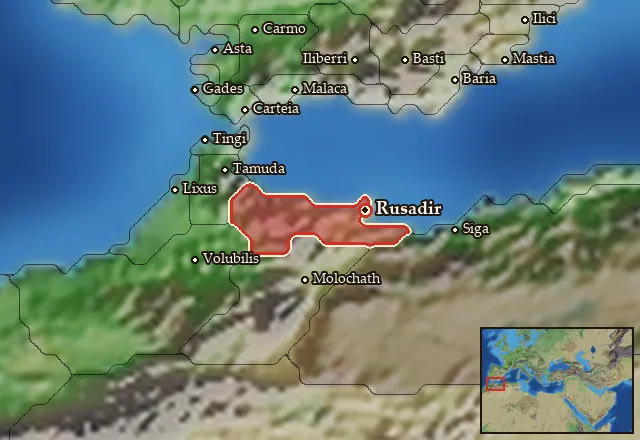 Map of Rush Adir and its neighbours