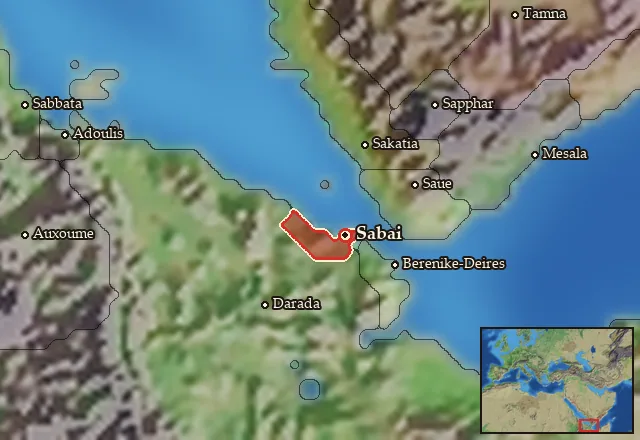 Map of Sabaike Aithiopia and its neighbours