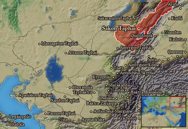 Map of Sakaia and its neighbours