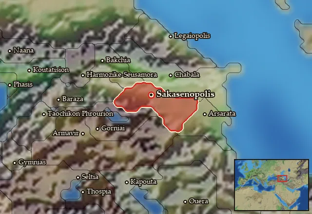 Map of Sakasene and its neighbours