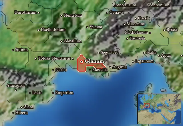Map of Salluvia and its neighbours