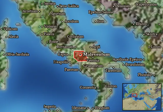 Map of Samnium and its neighbours
