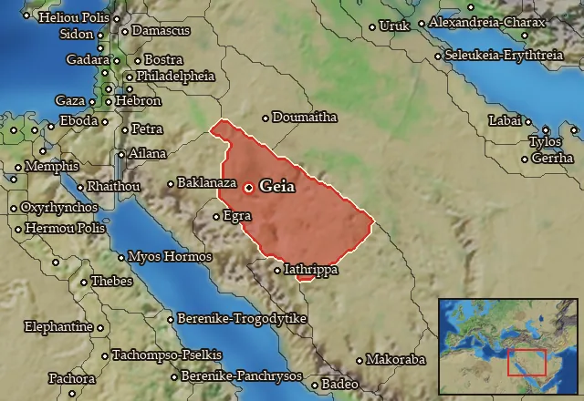 Map of Sarakenia and its neighbours