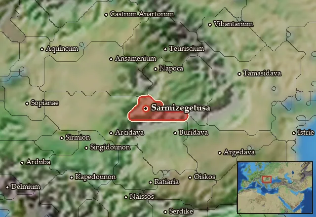 Map of Sargetiaea and its neighbours