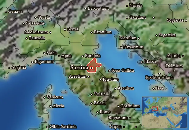 Map of Sassinia and its neighbours