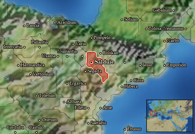 Map of Sedetania and its neighbours