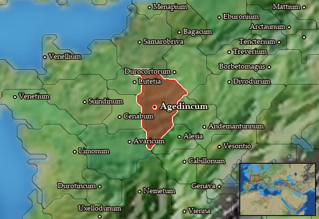 Map of Senonia and its neighbours