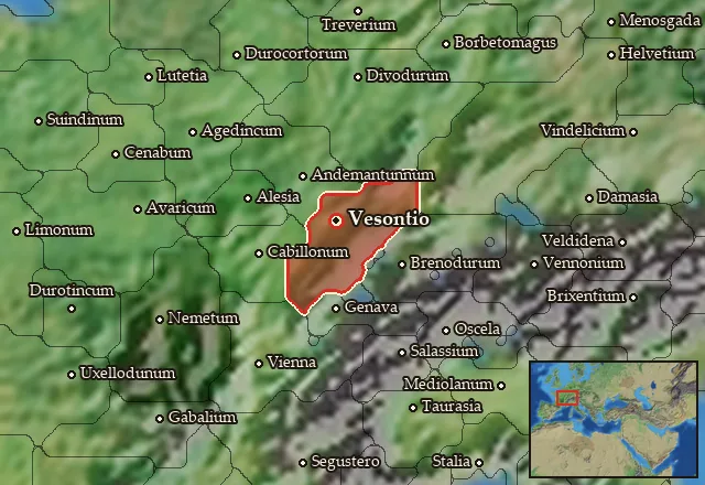 Map of Sequania and its neighbours