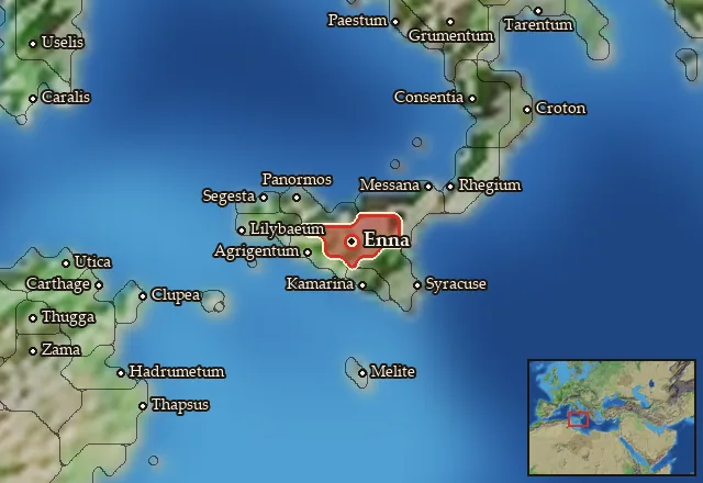Map of Sikelia and its neighbours
