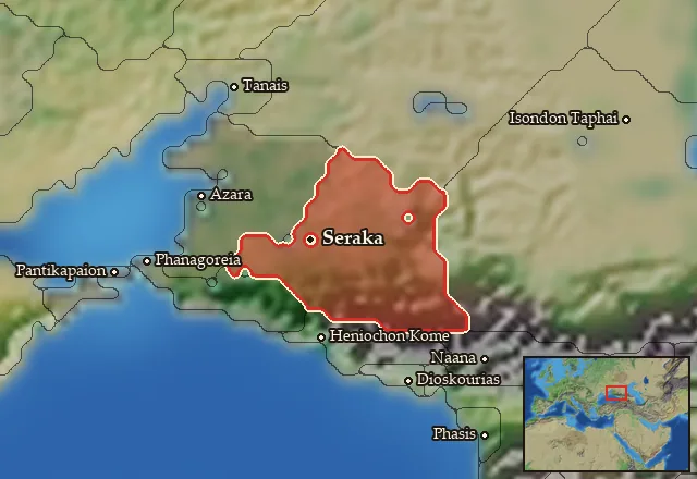 Map of Sirakene and its neighbours