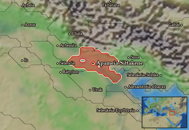 Map of Sittakene and its neighbours