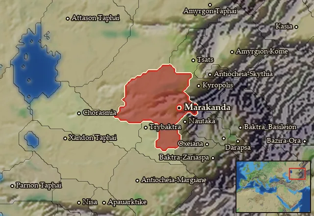 Map of Sogdiane and its neighbours