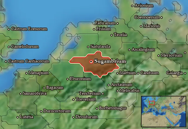 Map of Sugambria and its neighbours