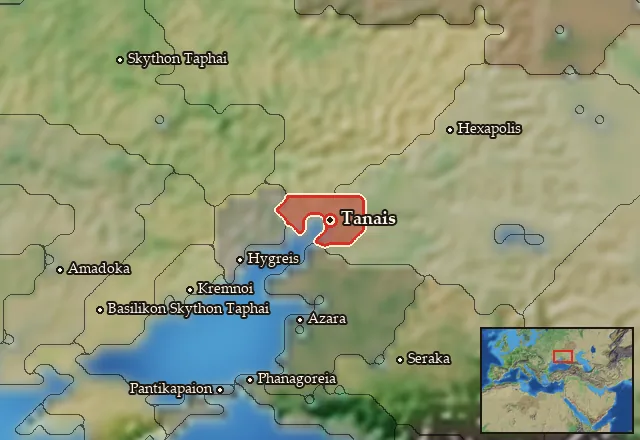Map of Tanaitis and its neighbours