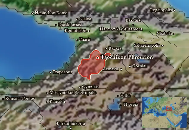 Map of Taochia and its neighbours