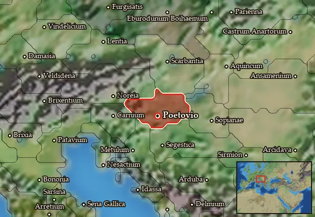 Map of Tauriscia and its neighbours