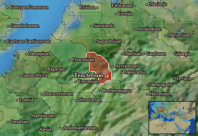 Map of Tencteria Vetus and its neighbours
