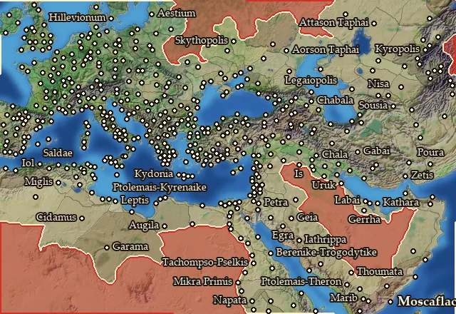 Map of Terra Incognita and its neighbours