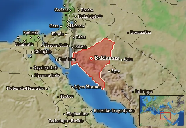 Map of Thamoudaia and its neighbours