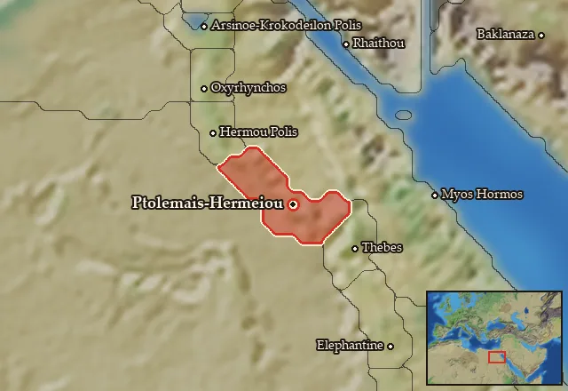Map of Thinites Nomos and its neighbours