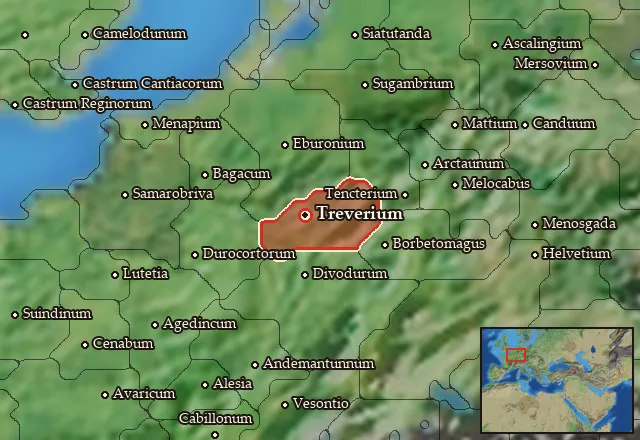 Map of Treveria and its neighbours