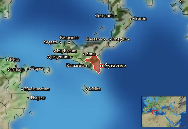 Map of Trinakria and its neighbours
