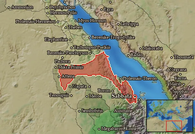 Map of Trogodytike and its neighbours