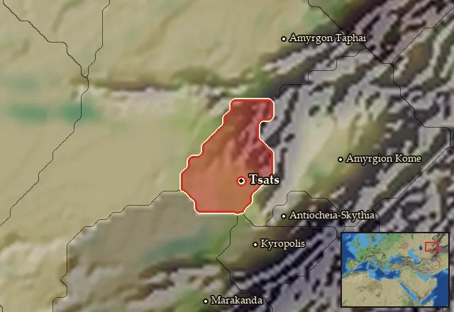 Map of Tsatsene and its neighbours