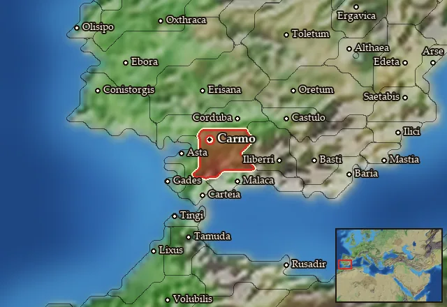 Map of Turdetania and its neighbours