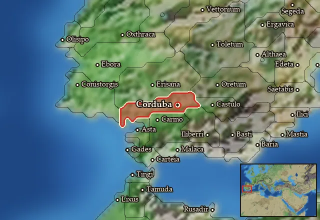 Map of Turdetania Septentrionalis and its neighbours