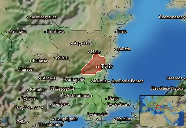Map of Tylisia and its neighbours