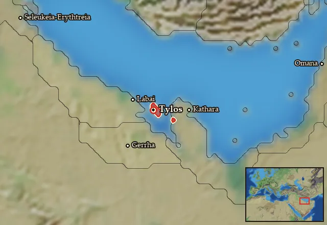 Map of Tylos and its neighbours