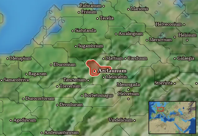 Map of Ubia Vetus and its neighbours