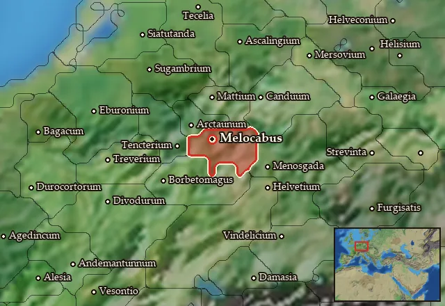 Map of Usipetia Vetus and its neighbours