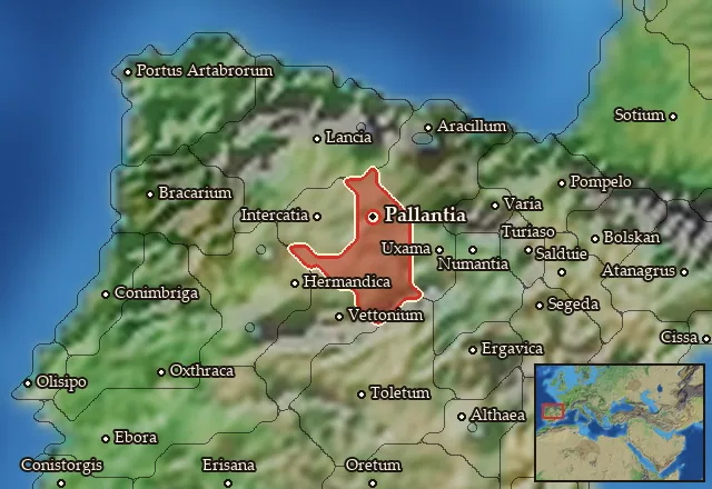 Map of Vaccaea and its neighbours