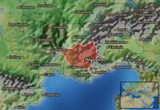 Map of Vocontia and its neighbours