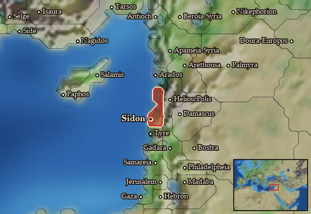 Map of Zidun and its neighbours