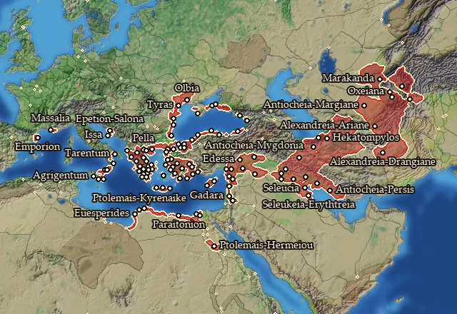 Regions carrying Greek