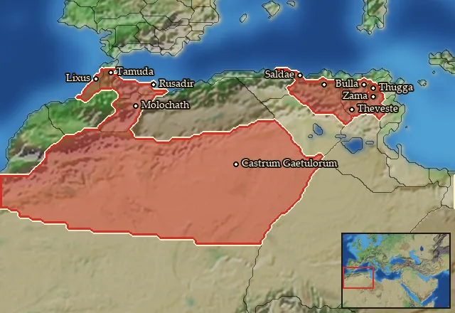 Regions carrying Numidian