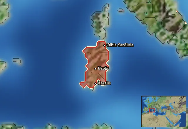 Regions carrying Sardinian