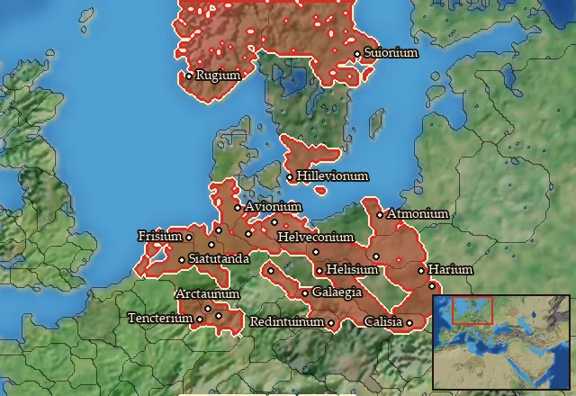 Regions carrying Germanic