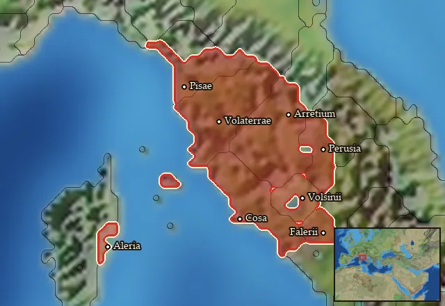 Regions carrying Etruscan