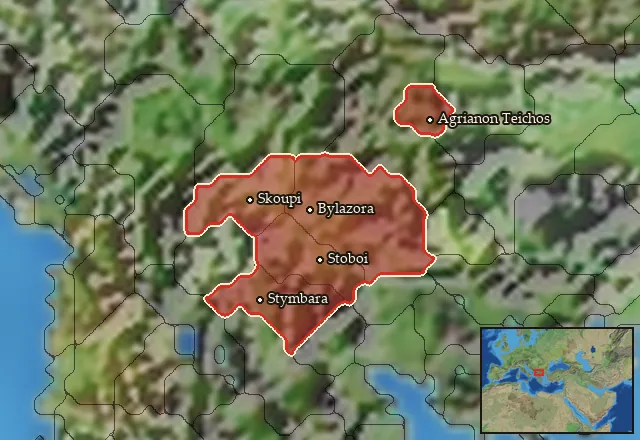Regions carrying Paionian