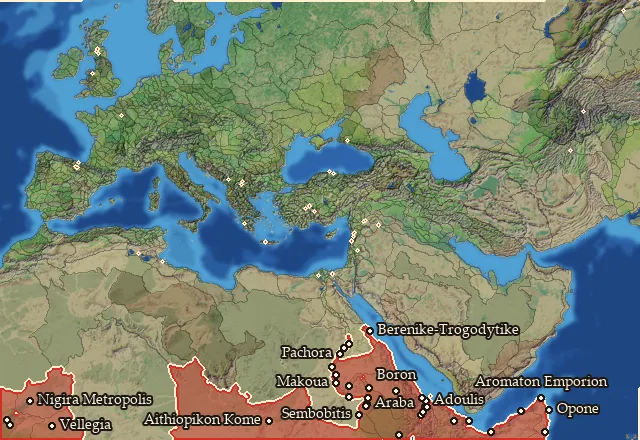Regions carrying Ethiopian