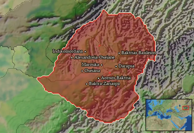 Regions carrying Greco bactrian